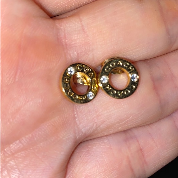 Coach Jewelry - Rose gold coach earrings